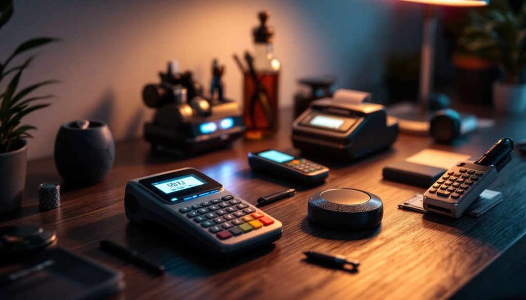 Outils variés et modernes destinés aux entreprises en France, illustrant l'innovation technologique.