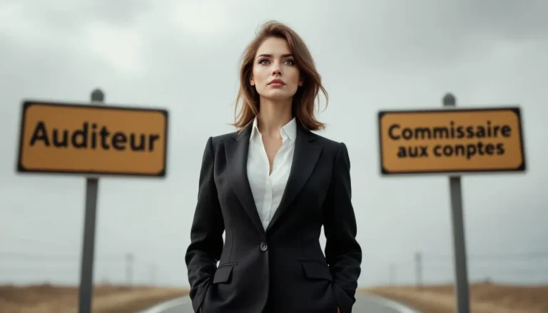 Professionnelle réfléchissant à une bifurcation de route, symbolisant des choix importants dans sa carrière.